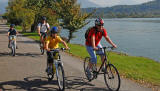 mit dem Fahrrad unterwegs